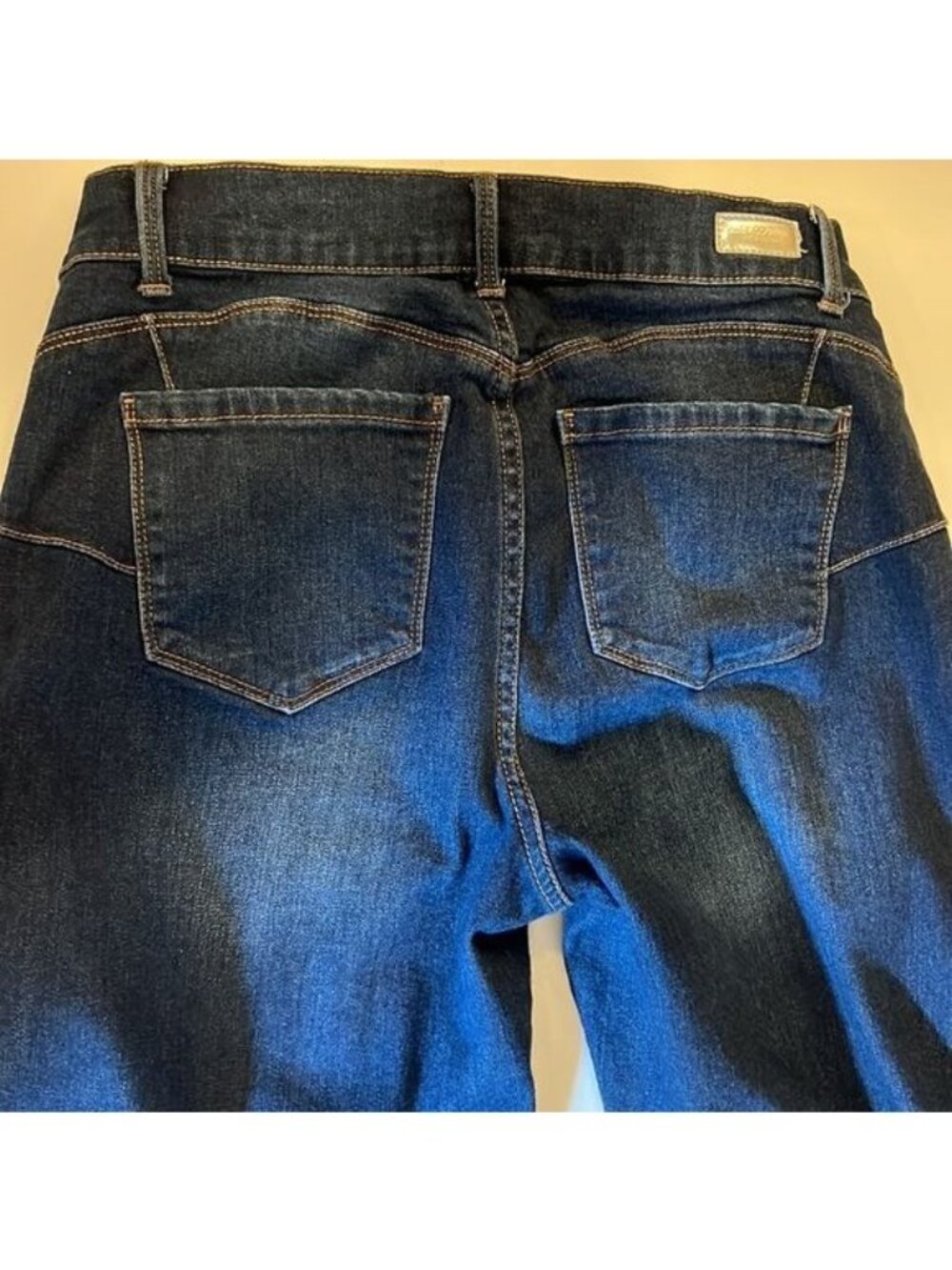 Juicy Couture skinny jeans Y2K Dark wash distressed glittery patches Size 6 - Picture 8 of 16